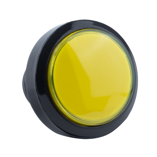 60mm 노랑색 원형 LED 아케이드 스위치 버튼